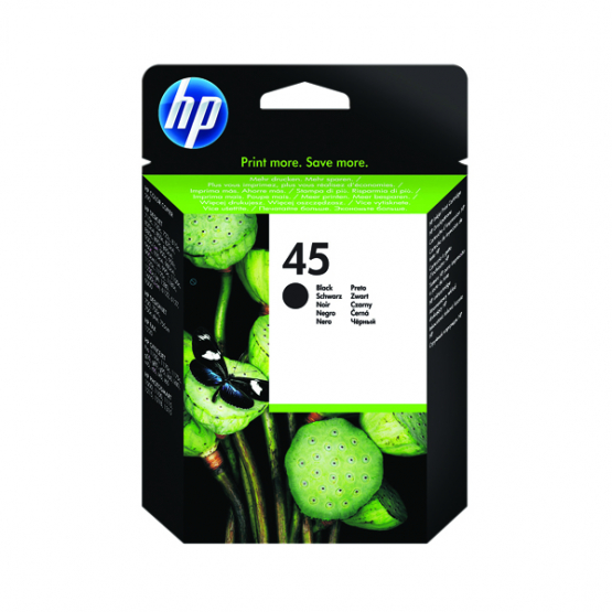 HP 45 Large Black Original Ink Cartridge (51645AE) 